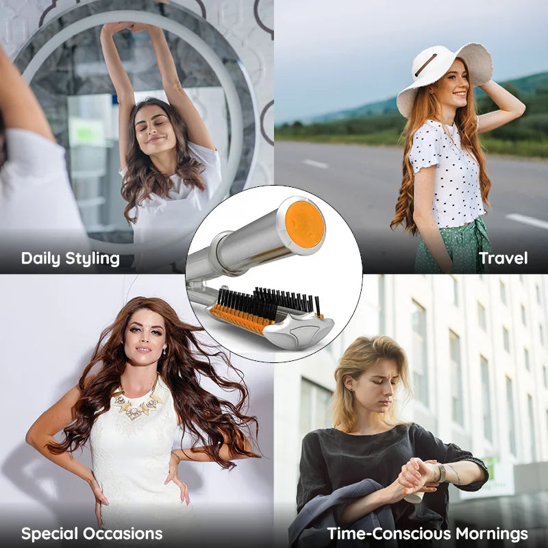Kalsten | Professional 2 in 1 Rotating Iron Hair Brush
