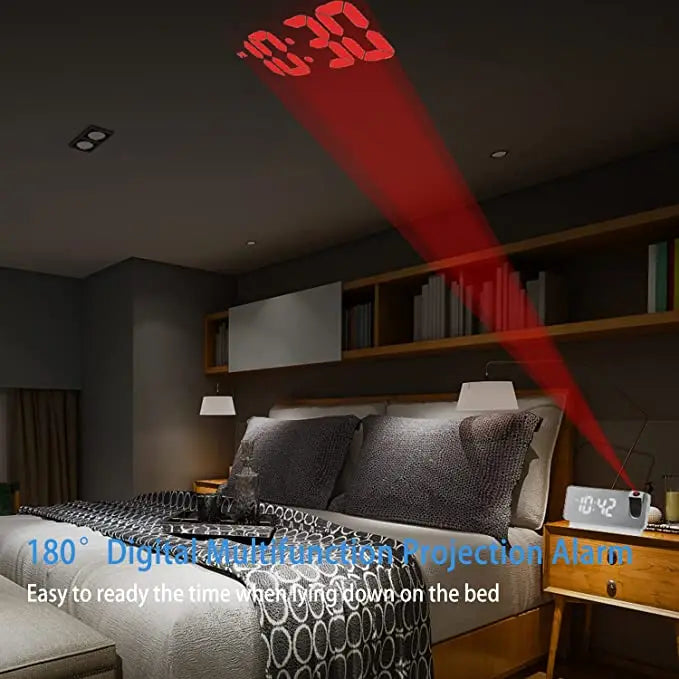 Kalsten | Projection alarm clock with mirror display and large LED screen