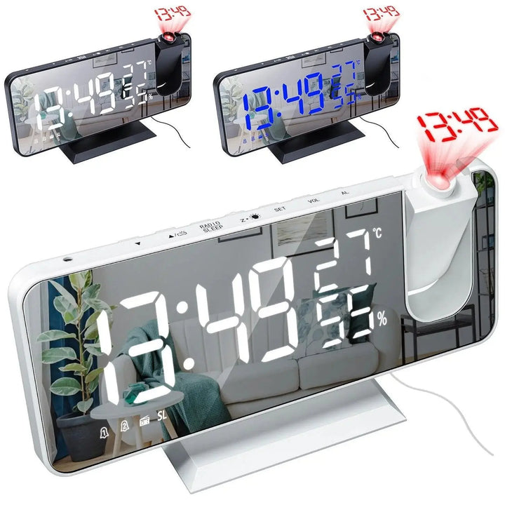Kalsten | Projection alarm clock with mirror display and large LED screen