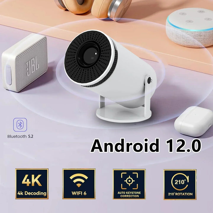 VisionCast 130X – Portable Mini Projector with Android 12 and 130 Inch Projection | Kalsten