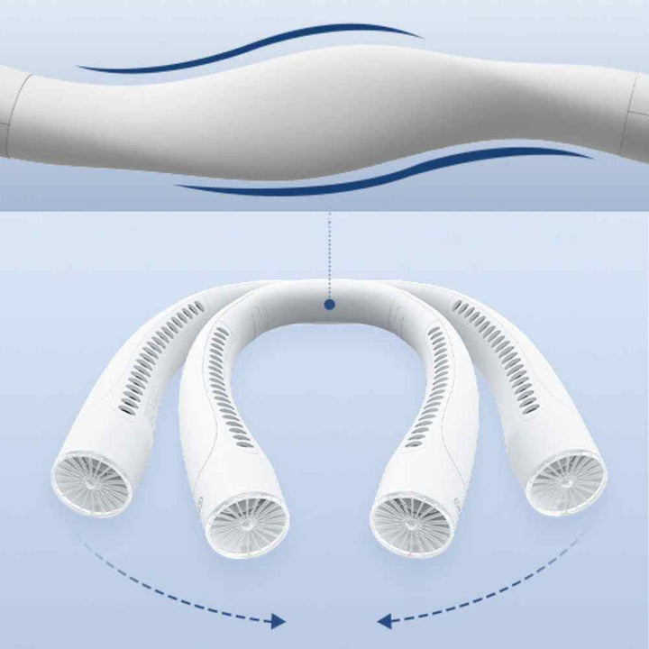Bladeless Portable Neck Fan with 3 Speed Silent Cooling 4000 mAh Rechargeable | Kalsten