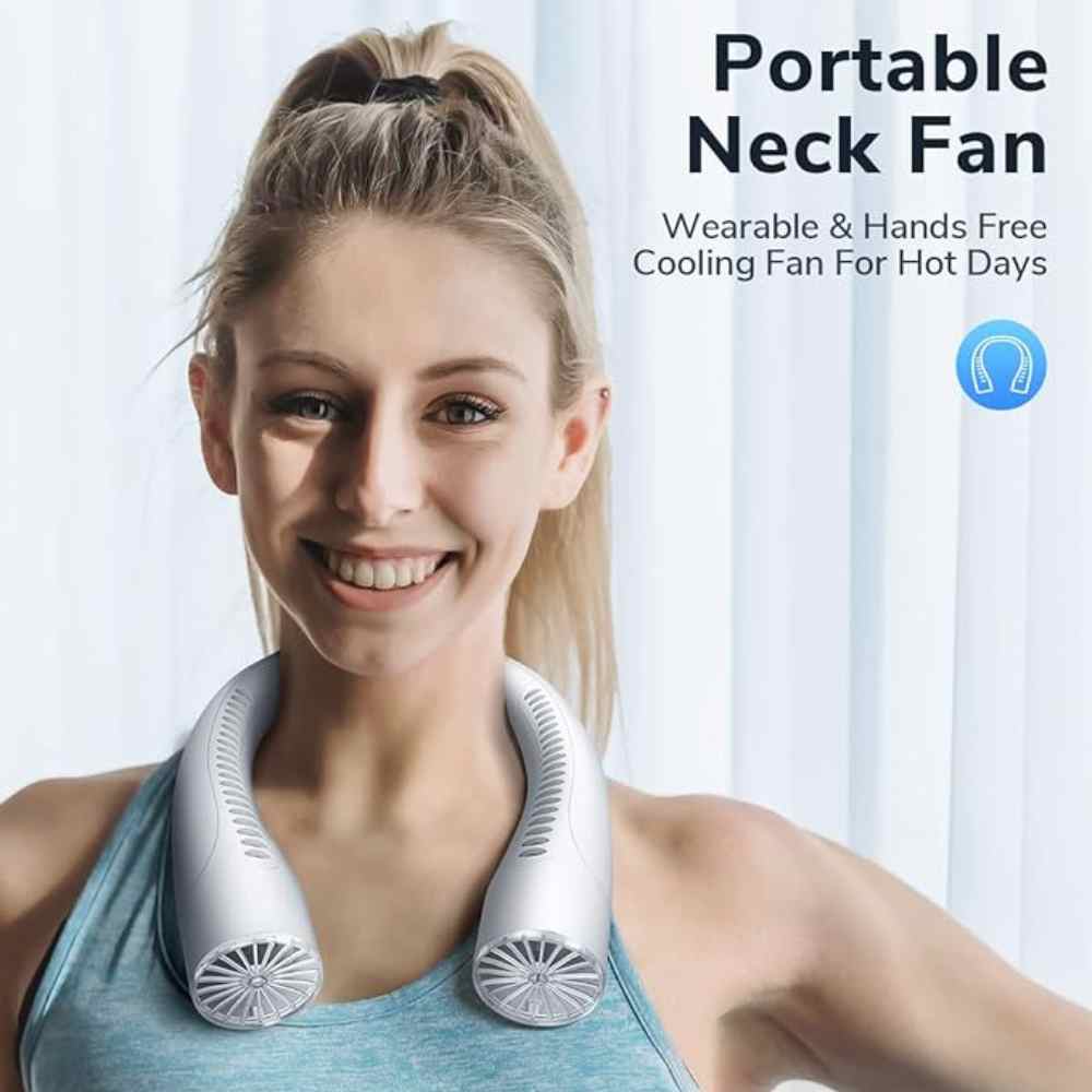 Bladeless Portable Neck Fan with 3 Speed Silent Cooling 4000 mAh Rechargeable | Kalsten