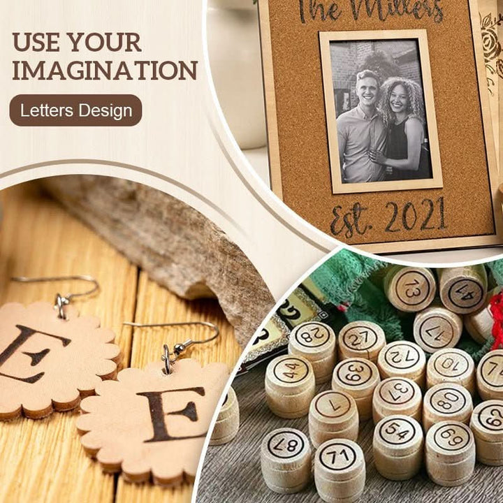 Kalsten | piece Woodburning & Engraving Tool | Adjustable Temperature | DIY Craft Set | Wood, Leather & Metal