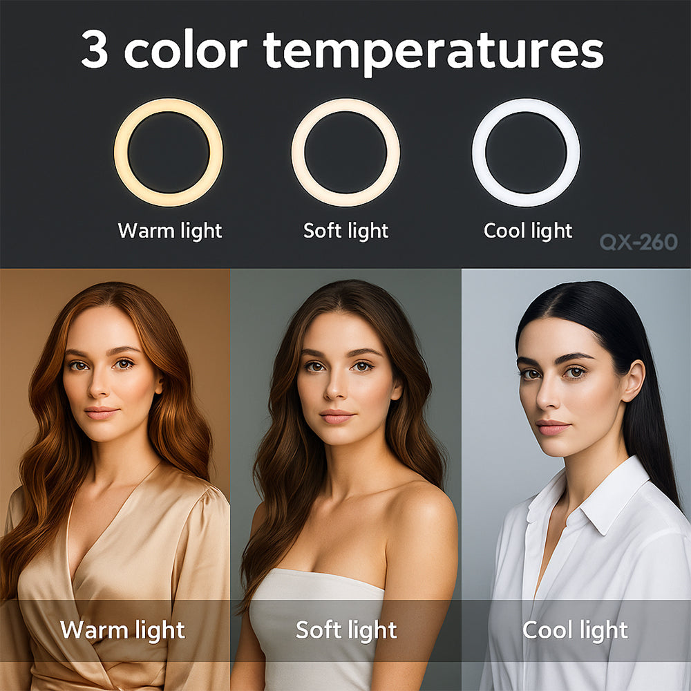 Ring light - 3 Light modes - QX-260 | Kalsten