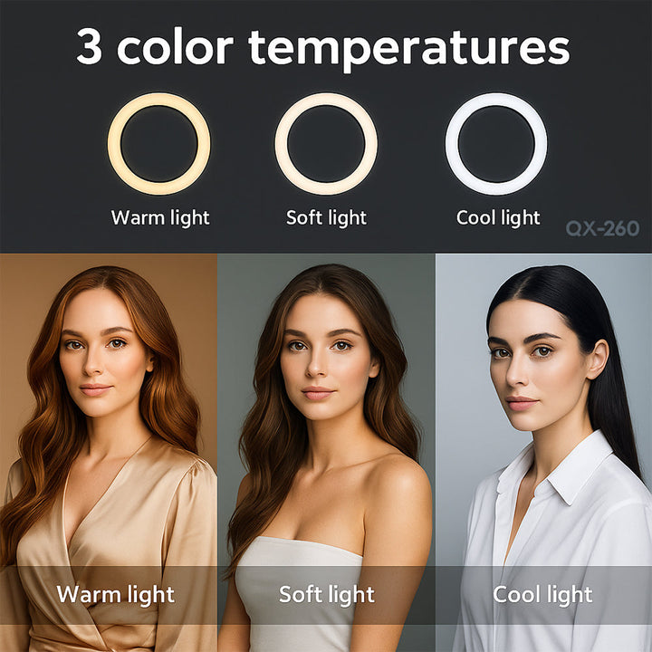 Ring light - 3 Light modes - QX-260 | Kalsten