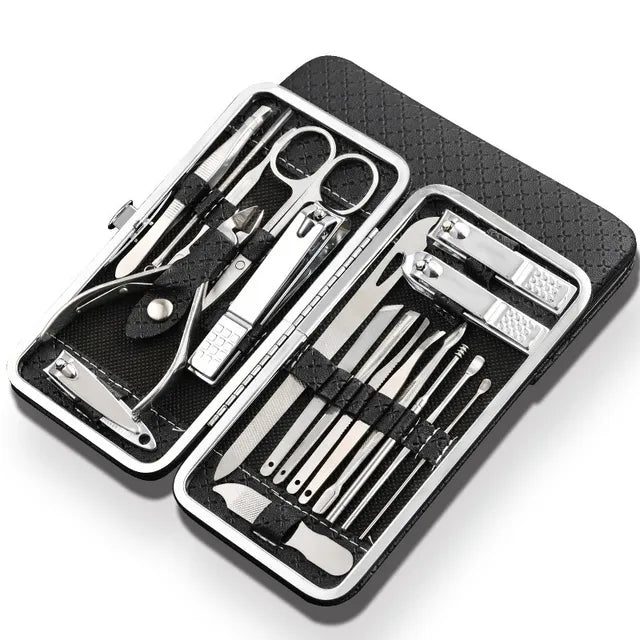 Kalsten | LuxeTools 19-Piece Professional Stainless Steel Manicure & Pedicure Set