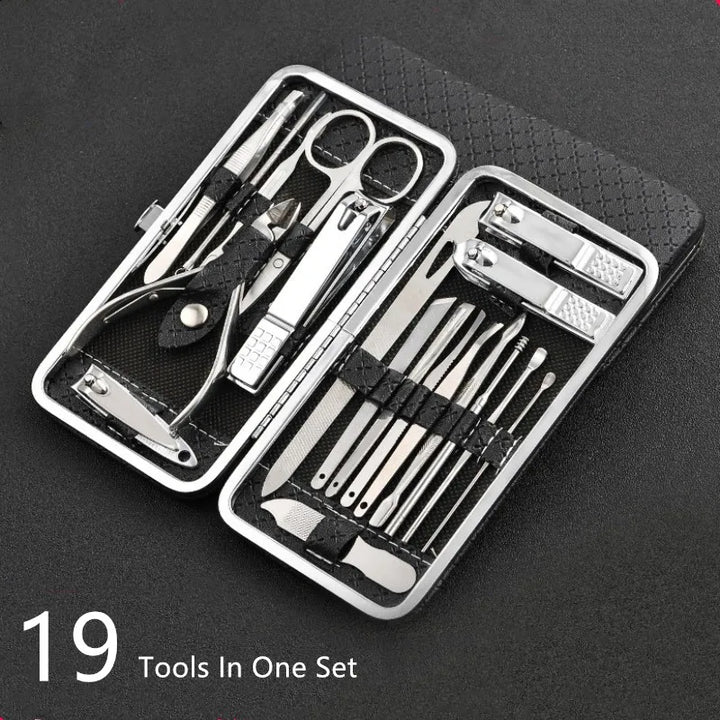Kalsten | LuxeTools 19-Piece Professional Stainless Steel Manicure & Pedicure Set
