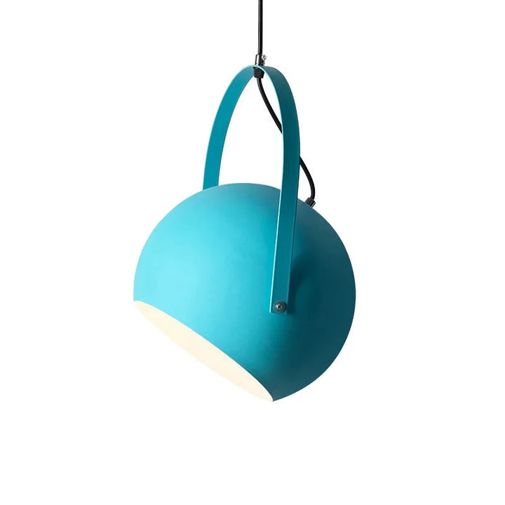 Pendant Light Metal Adjustable 9.8 in Rotating Haze Blue Dining Room Living Room Lighting | Kalsten