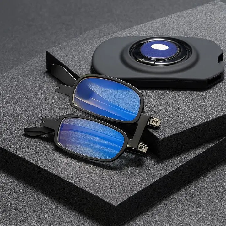 Kalsten | Rimless progressive reading glasses with blue light filter and titanium frame