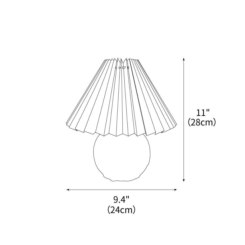 Rattan Pleated Table lamp 9.4' | Kalsten