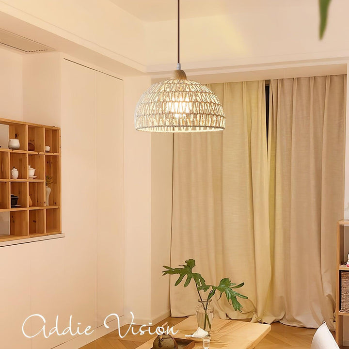Rattan Arch Ceiling light fitting Pendant Lamp | Kalsten