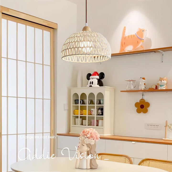 Rattan Arch Ceiling light fitting Pendant Lamp | Kalsten