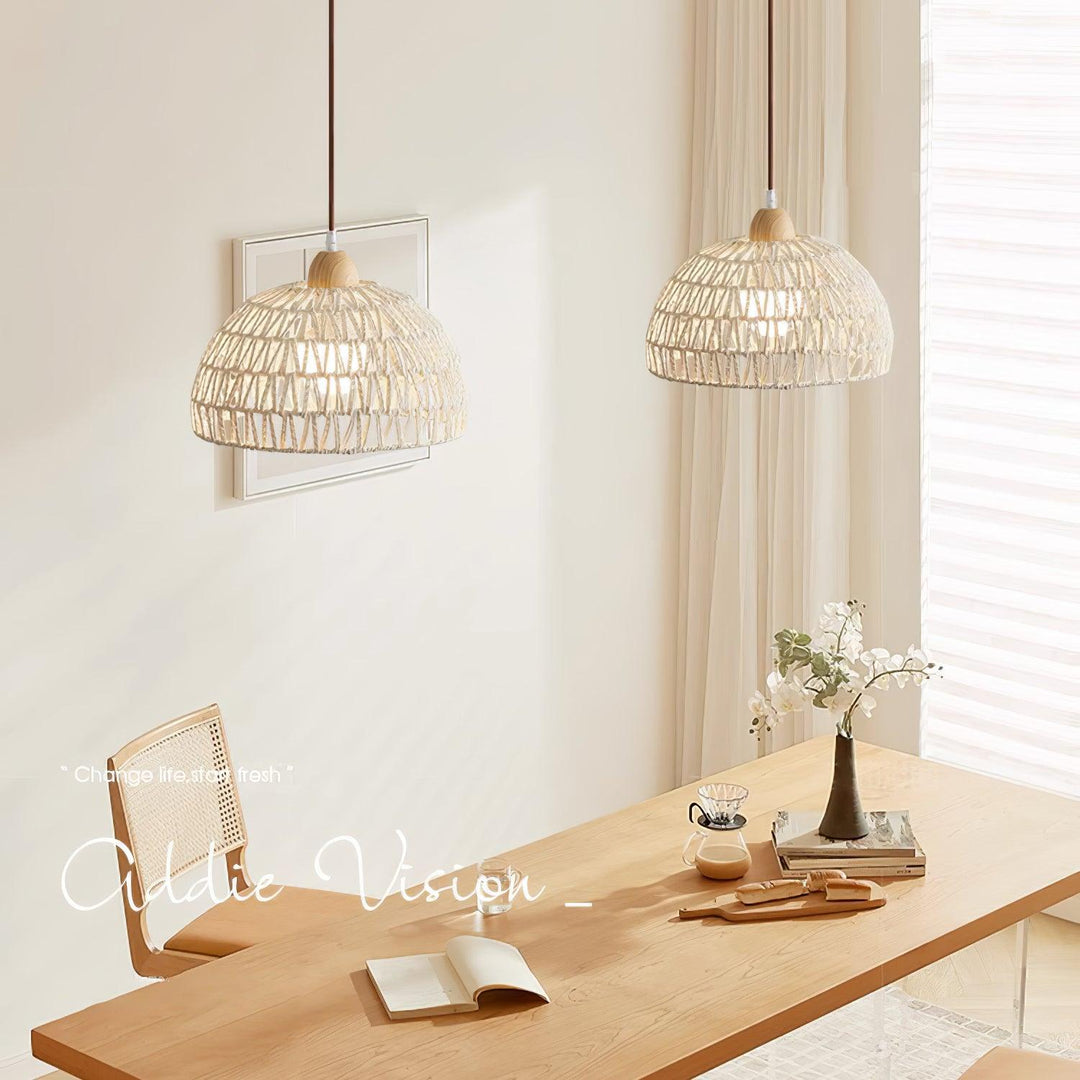 Rattan Arch Ceiling light fitting Pendant Lamp | Kalsten