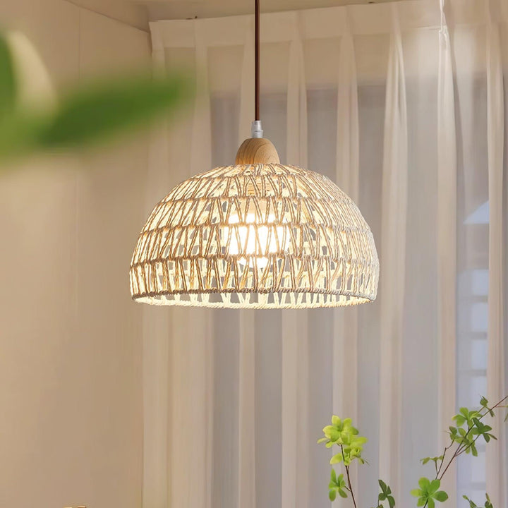 Rattan Arch Ceiling light fitting Pendant Lamp | Kalsten