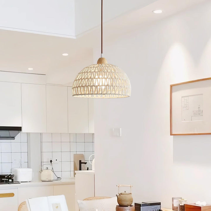 Rattan Arch Ceiling light fitting Pendant Lamp | Kalsten