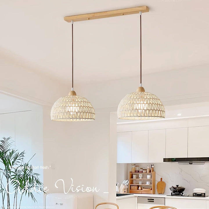 Rattan Arch Ceiling light fitting Pendant Lamp | Kalsten
