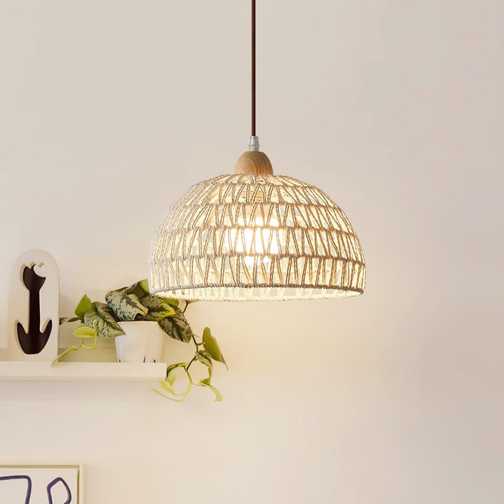 Rattan Arch Ceiling light fitting Pendant Lamp | Kalsten