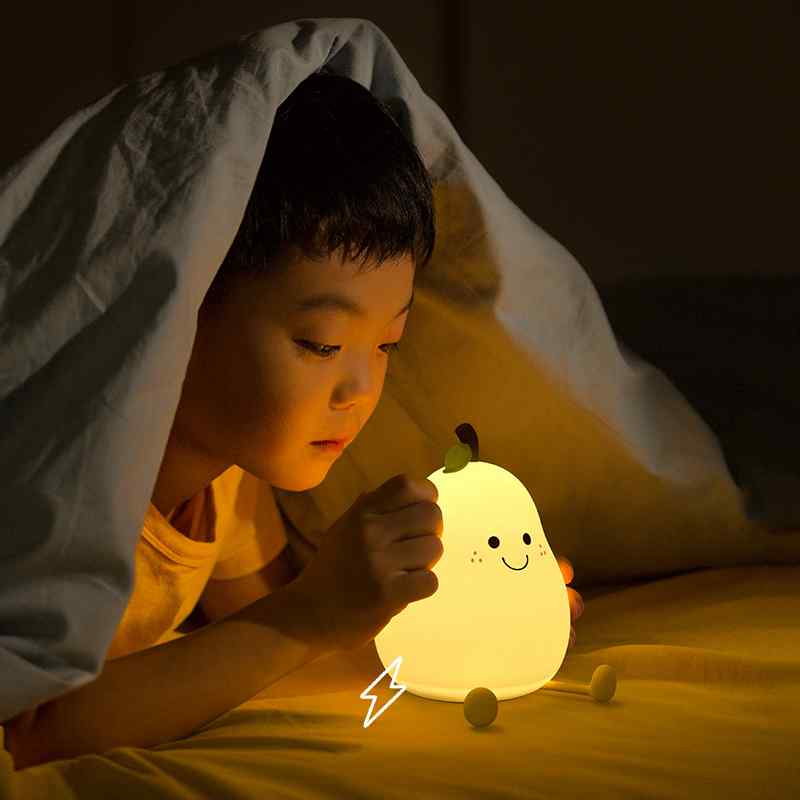 Cute peach-colored lamp with lighting | Kalsten