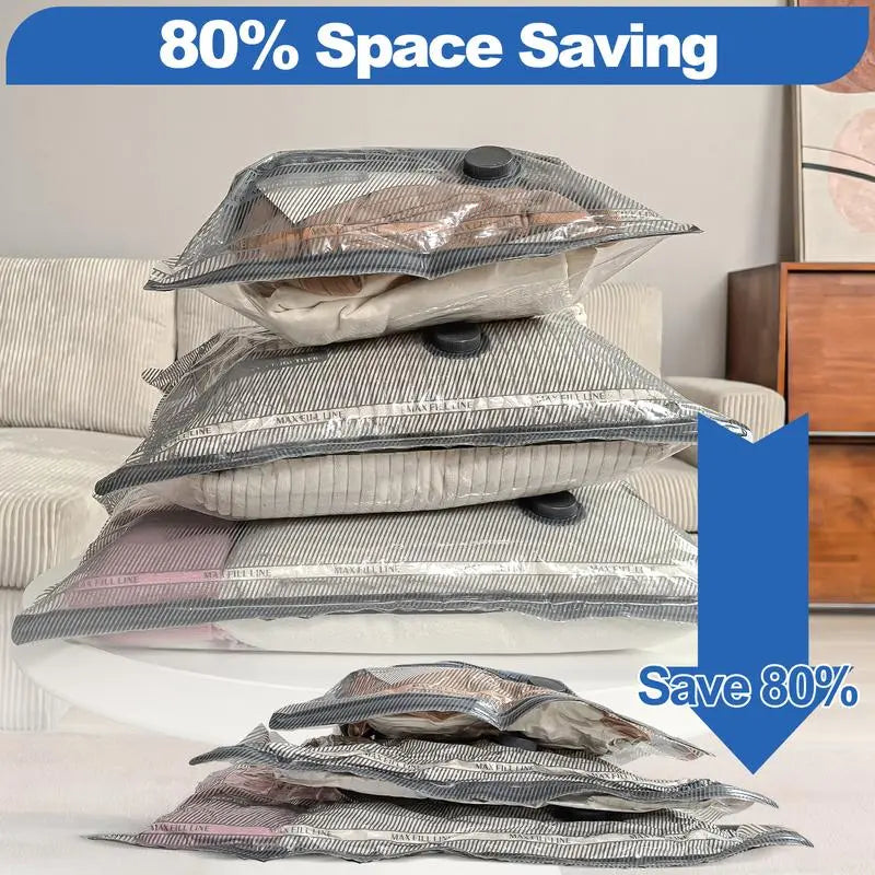 Kalsten | Travel Vacuum Bags with Electric USB Pump - Reusable & Durable (Set of 9)