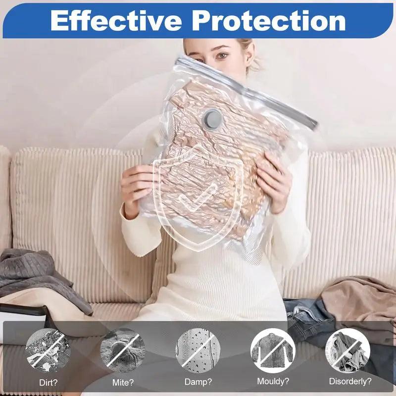 Kalsten | Travel Vacuum Bags with Electric USB Pump - Reusable & Durable (Set of 9)