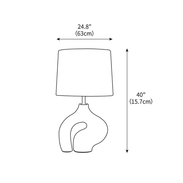 Resin Art Table Lamp 15.7' | Kalsten