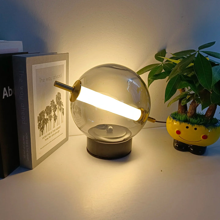 Retro Glass Table Lamp with Warm Glow - Timeless Elegance Kalsten
