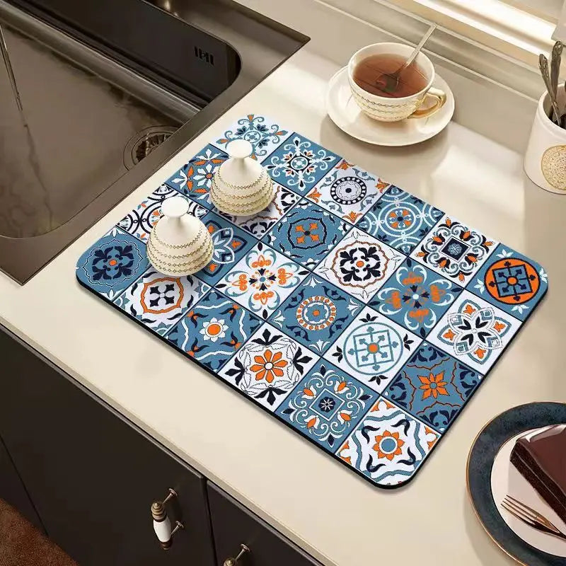 Kalsten | Retro-Quick-drying Drain Mat for Kitchen & Counters