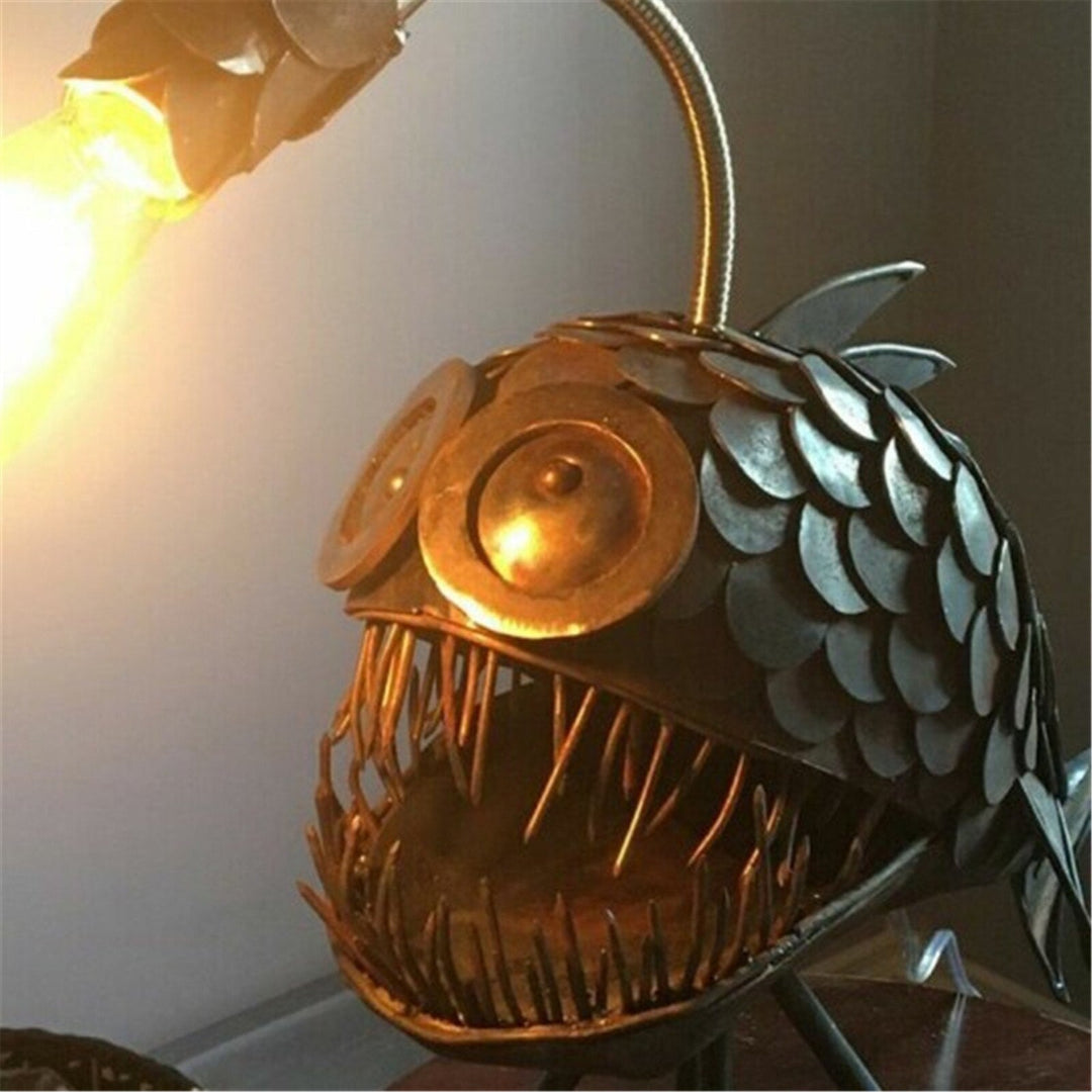 Retro Table Lamp Anglerfish Light with Flexible Lamp Head Artistic Table Lamps for Home Bar Café Home Art Decorative Ornaments | Kalsten