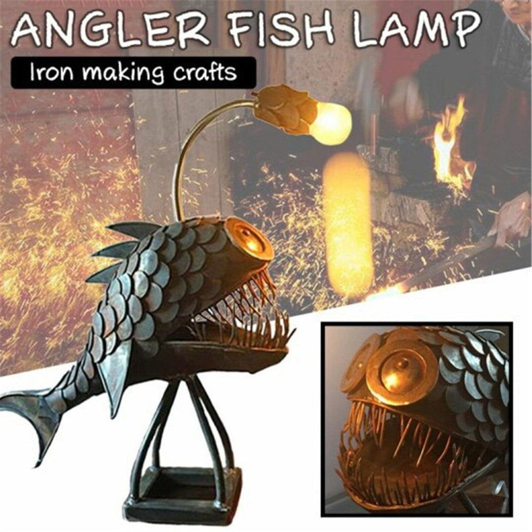 Retro Table Lamp Anglerfish Light with Flexible Lamp Head Artistic Table Lamps for Home Bar Café Home Art Decorative Ornaments | Kalsten