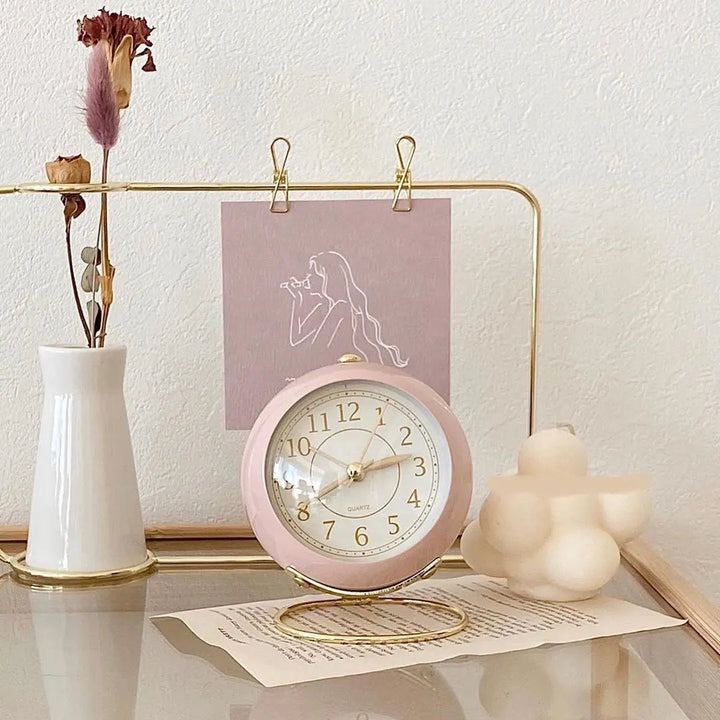 Kalsten | Retro Vintage Style Gold Accent Alarm Clock