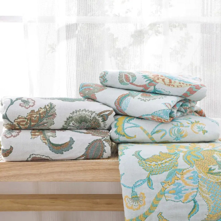 Kalsten | Reverie Floral Tassel Cotton Blanket