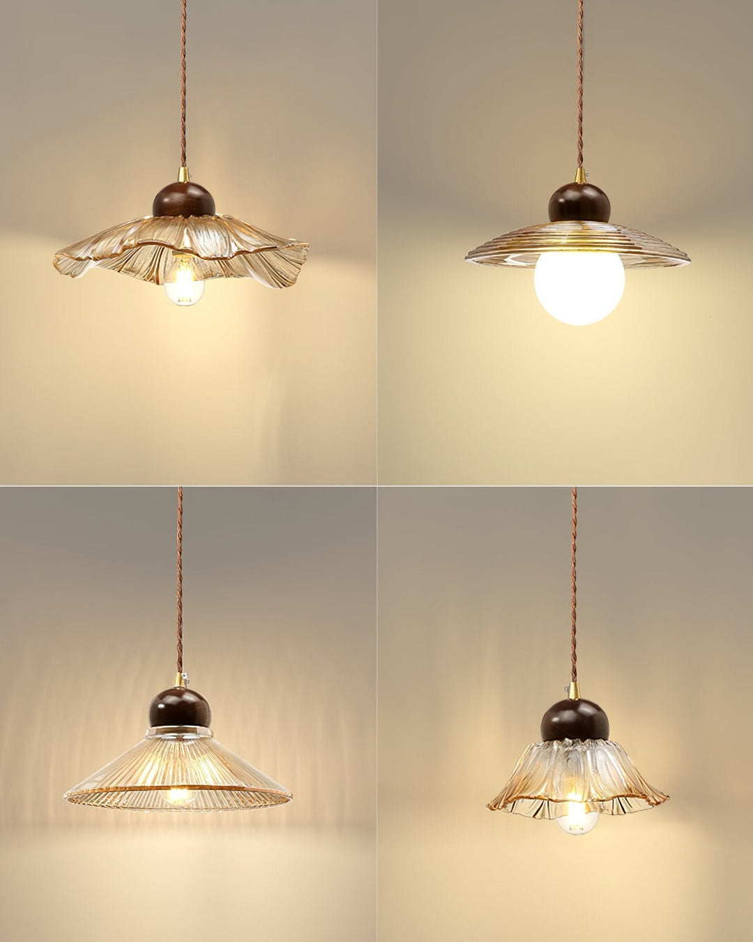 Ribbed Floral Pendant Light | Kalsten