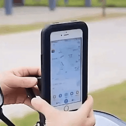 SafeRide Waterproof Phone Holder – 360° Rotatable for Bicycle and Rainy Weather