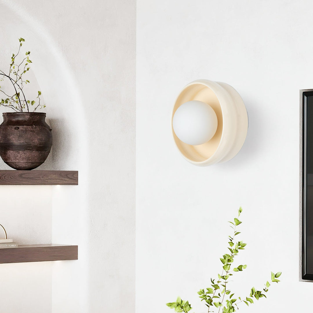 Round Ceramic Wall Lamp - Circo | Kalsten