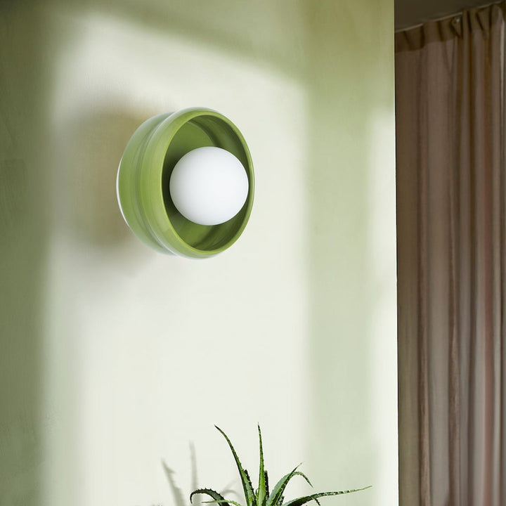 Round Ceramic Wall Lamp - Circo | Kalsten