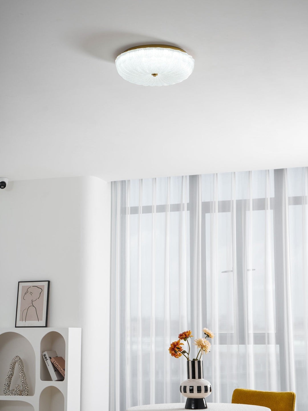 Frosted Glass Ceiling Light 15.7 in Warm Neutral Cool Indoor Lighting Modern Fixture | Kalsten