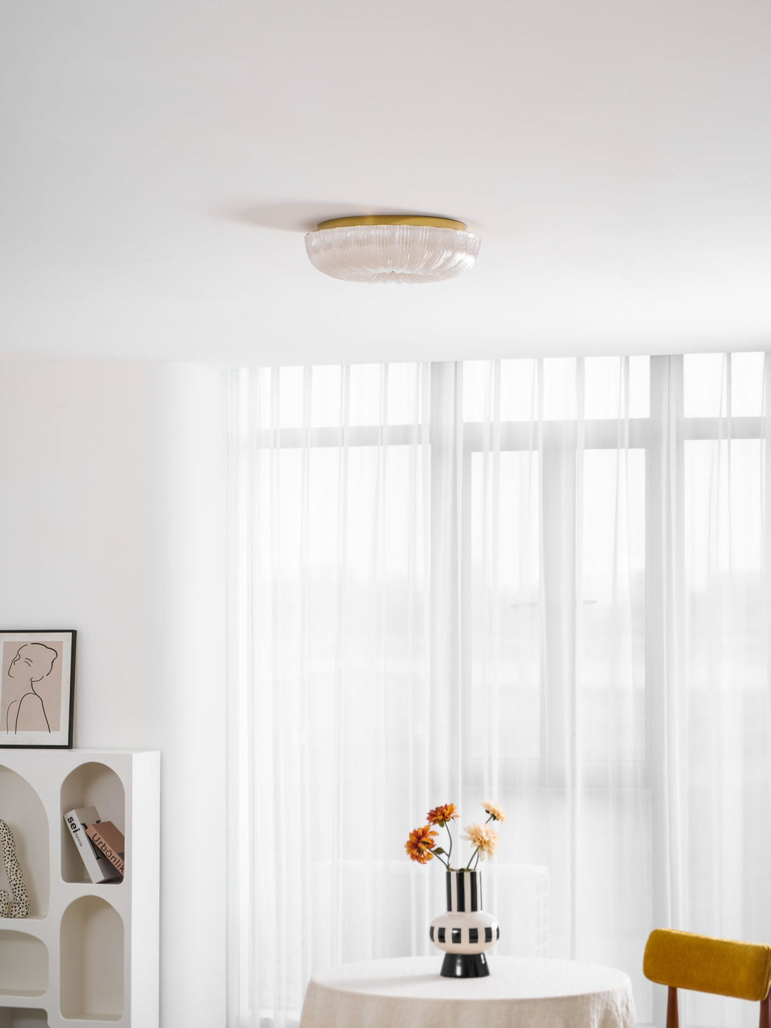 Frosted Glass Ceiling Light 15.7 in Warm Neutral Cool Indoor Lighting Modern Fixture | Kalsten