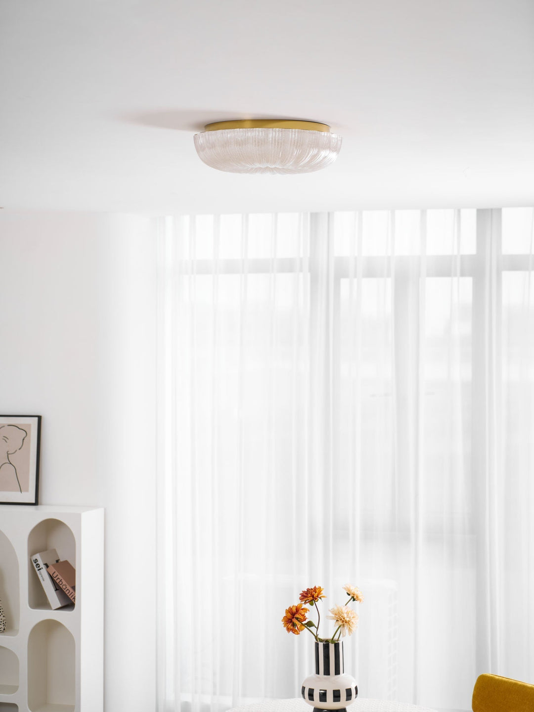Frosted Glass Ceiling Light 15.7 in Warm Neutral Cool Indoor Lighting Modern Fixture | Kalsten