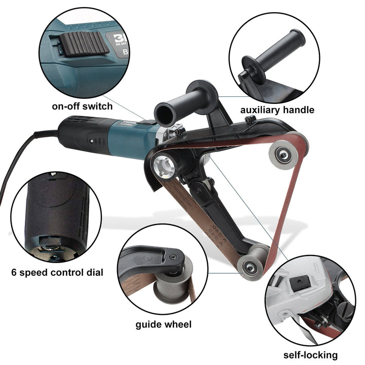 Pipe belt sander 1300W with 3 grit sizes | Kalsten
