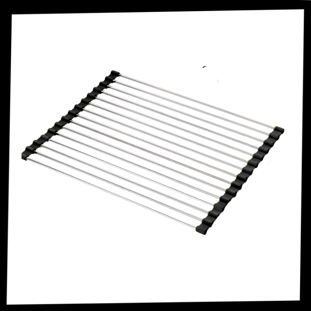 Roll-up Stainless Steel Rack for Dishes and Produce