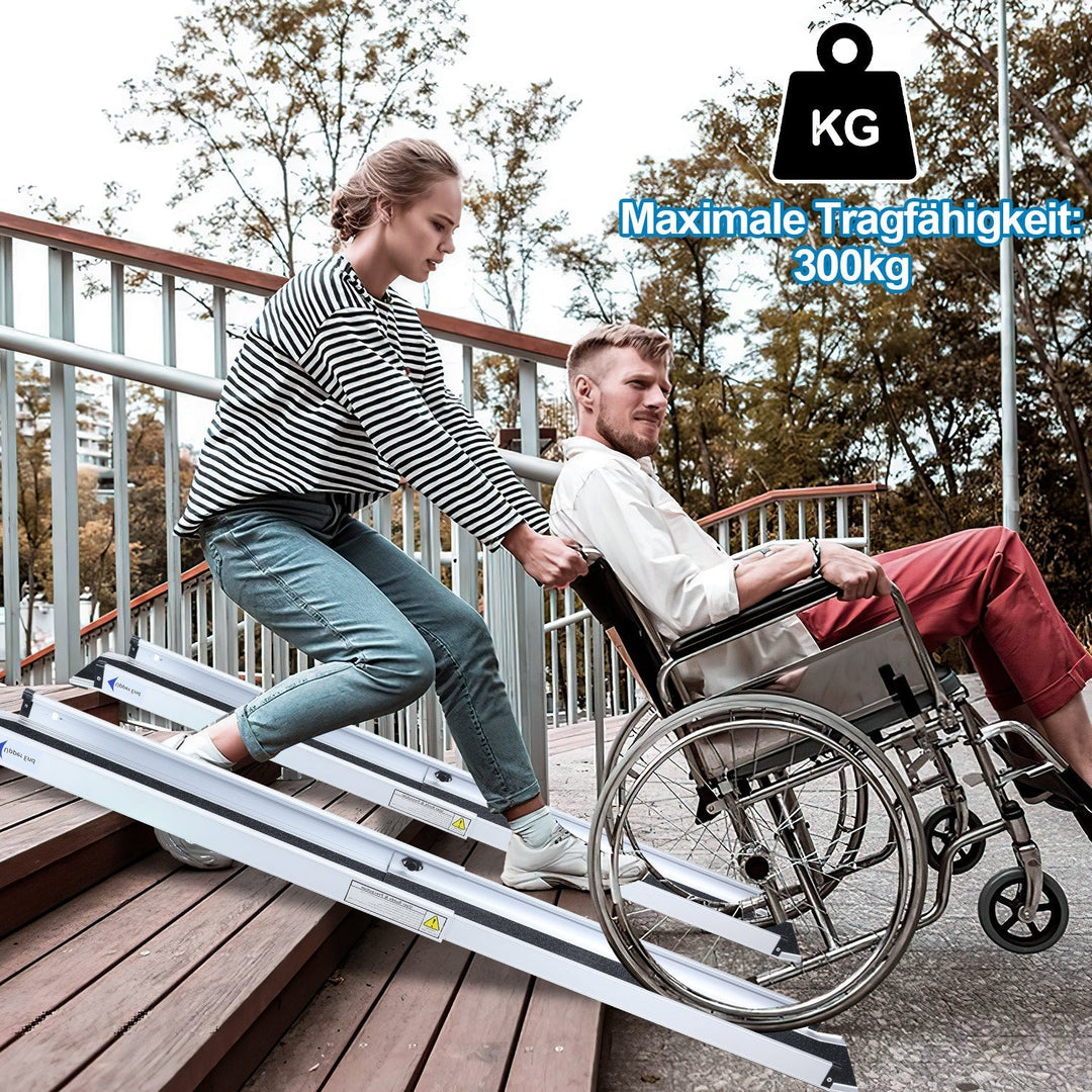2x Wheelchair Ramp Aluminum Loading Ramp up to 300 kg | Kalsten