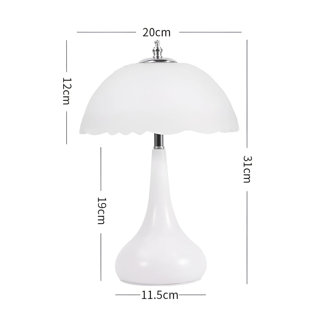 Eleganza Luxe Table Lamp – Timeless Mushroom Shape with LED Dimming Function in Soft Colors Kalsten