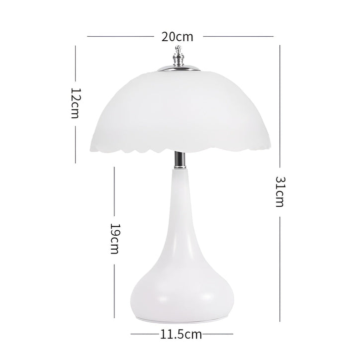 Eleganza Luxe Table Lamp – Timeless Mushroom Shape with LED Dimming Function in Soft Colors Kalsten