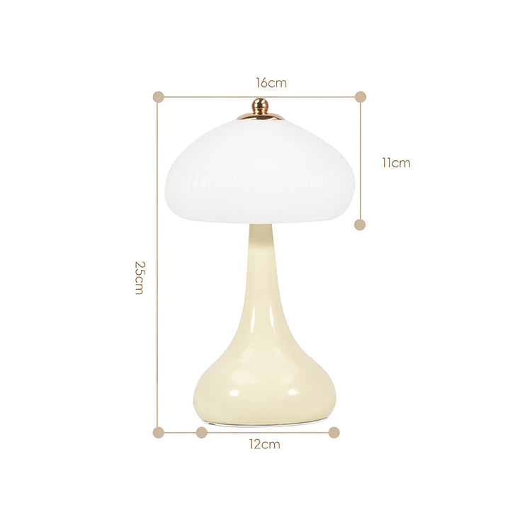 Eleganza Luxe Table Lamp – Timeless Mushroom Shape with LED Dimming Function in Soft Colors Kalsten