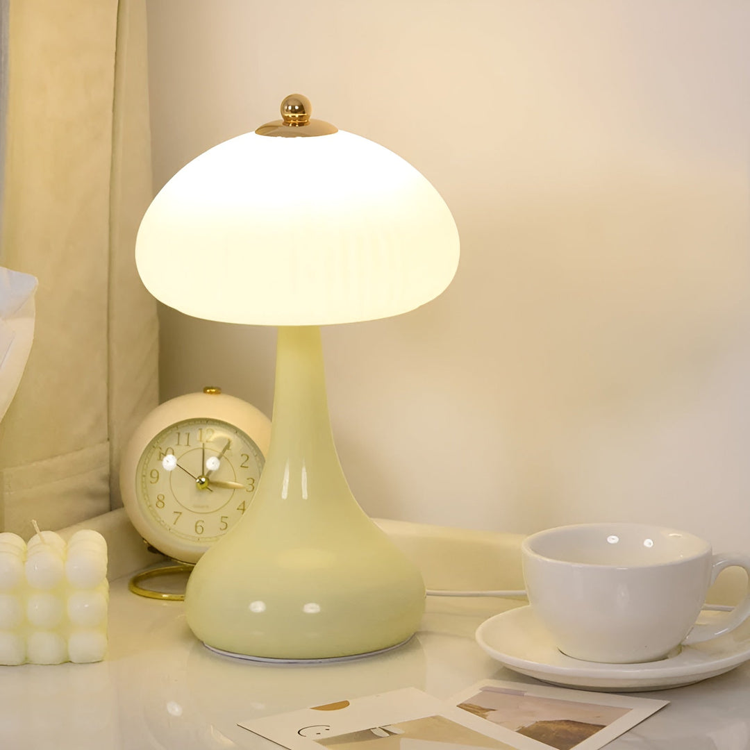 Eleganza Luxe Table Lamp – Timeless Mushroom Shape with LED Dimming Function in Soft Colors Kalsten