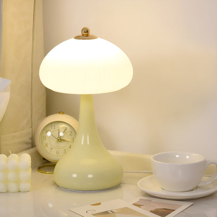 Eleganza Luxe Table Lamp – Timeless Mushroom Shape with LED Dimming Function in Soft Colors Kalsten