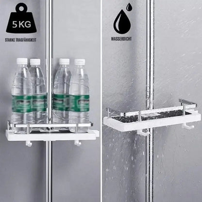 BowLift | Rust-resistant shower shelf - adjustable, drill-free installation