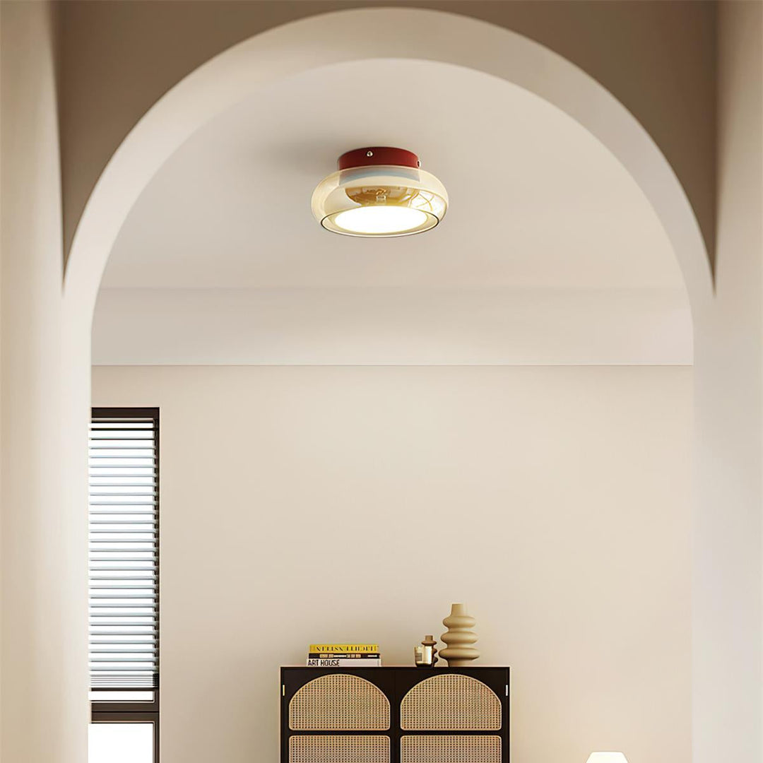 Ceiling Light Glass Acrylic 12W LED Flush Mount Bedroom Living Room Warm Ambient Lighting Fixture | Kalsten