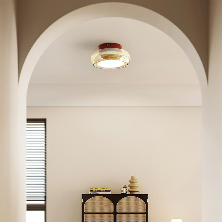Ceiling Light Glass Acrylic 12W LED Flush Mount Bedroom Living Room Warm Ambient Lighting Fixture | Kalsten
