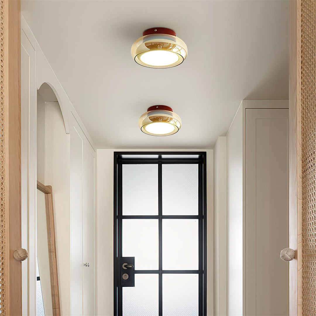 Ceiling Light Glass Acrylic 12W LED Flush Mount Bedroom Living Room Warm Ambient Lighting Fixture | Kalsten